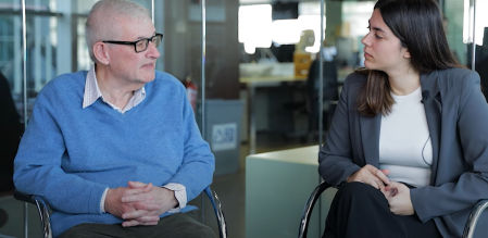Joan Soldevila Adán y Gisela Fernández, en el FotoDocs de Les Basses de Can Dimoni.