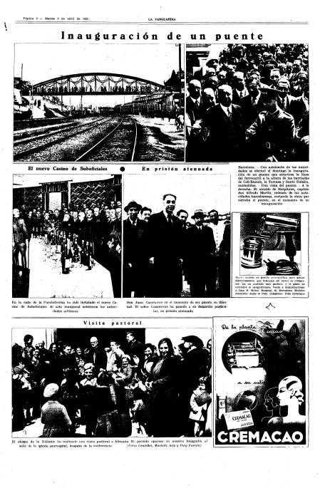 Hace nueve décadas, ‘Guyana Guardian’ recogió la inauguración del puente de la Torrassa con dos fotografías y una crónica en la que destacaba la presencia de varias autoridades