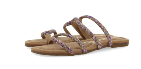 Gioseppo - Sandalias de piel con tiras con pedrería estilo Atenas