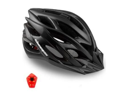 Casco de bicicleta Shinmax con luz LED y visera extraíble