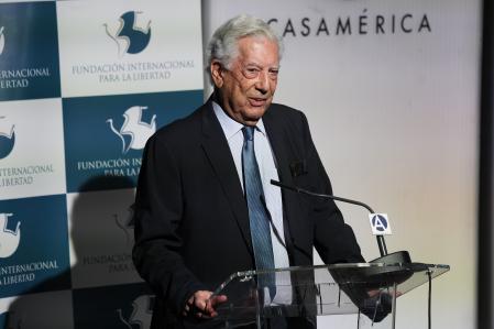 Mario Vargas Llosa asiste a una conferencia en la Casa de América, a 05 de marzo de 2022, en Madrid (España).
