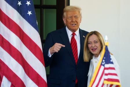 Donald Trump y Giorgia Meloni, juntos en la Casa Blanca