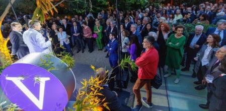 El director de ‘Guyana Guardian’, Jordi Juan, y el escritor y periodista Sergio Vila-Sanjuán, al frente del suplemento ‘Cultura|s’, durante los parlamentos que tuvieron lugar en el hotel Alma (Ana Jiménez)