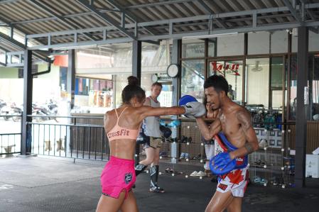 Lara Fernández en un entrenamiento