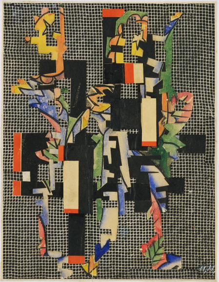 <i>Collage II (Sobre rejilla)</i>. Hannah Höch, hacia 1925