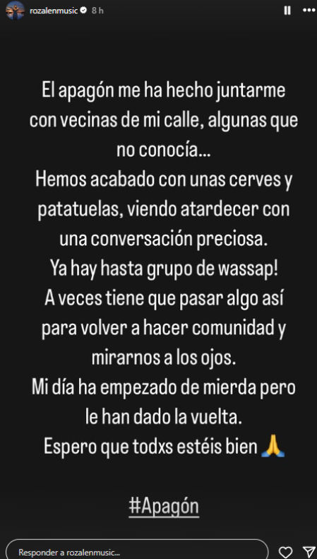 La reflexión de Rozalén sobre el apagón