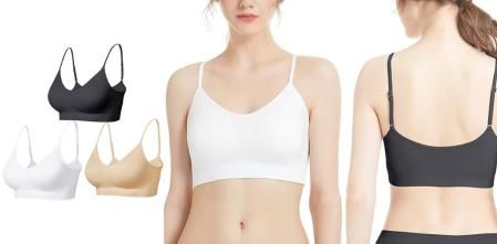 Comfyin pack de 3 sujetadores sin aros ni costuras