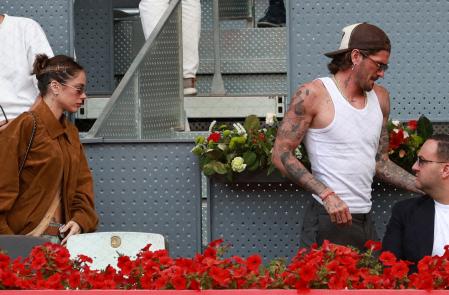 Tini Stoessel y Rodrigo de Paul en el Mutua Madrid Open