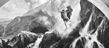 Prometeo robando el fuego de Hefesto