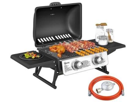 Barbacoa de gas con 2 quemadores OUTSUNNY