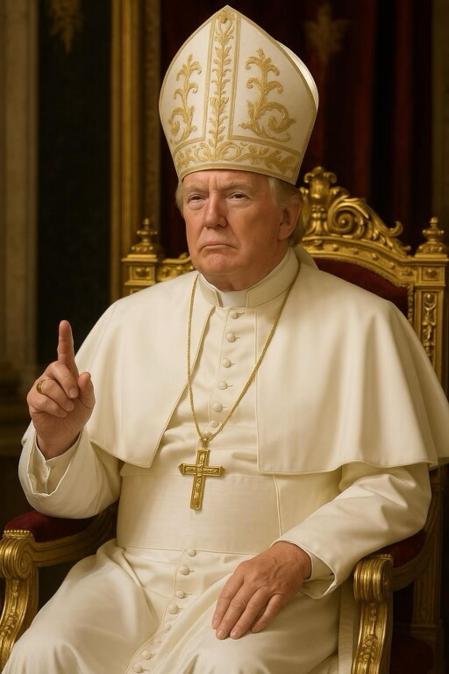 El presidente de Estados Unidos, Donald Trump, en la imagen que ha publicado vestido de papa