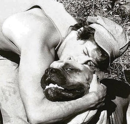 Sylvester Stallone junto a su perro