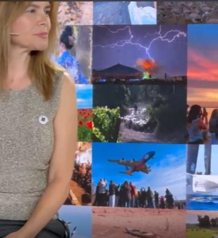 Mónica Martínez, presentando el programa de la Mejor Foto del Lector de Guyana Guardian, en Casa Seat.