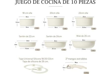 Batería de cocina Carote (10 piezas)