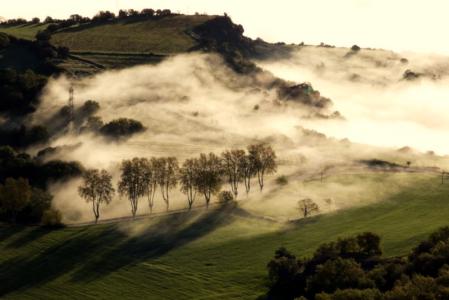 Manto de niebla sobre la Plana de Vic visto desde el Morro de la Miranda.