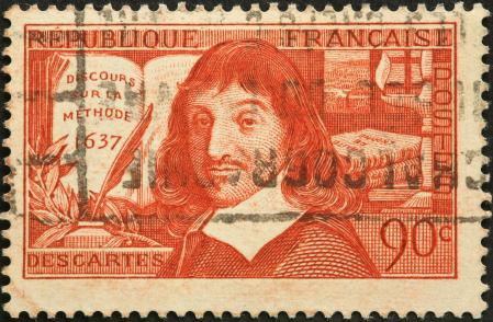 Sello francés de Descartes.