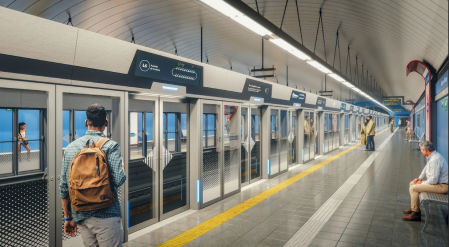 Las nuevas puertas automatizadas de la línea 6, en Madrid.