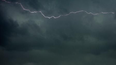 Tormenta primaveral en Manlleu.