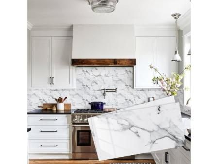 Baldosas adhesivas blanco mármol