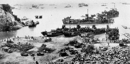 Los estadounidenses en Okinawa. 13 de abril de 1945