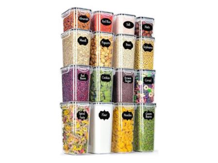 Botes herméticos de almacenaje de plástico