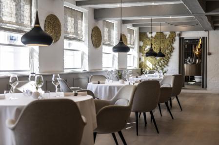 La sala del restaurante&nbsp;Jordnær, a las afueras de Copenhague&nbsp;&nbsp;