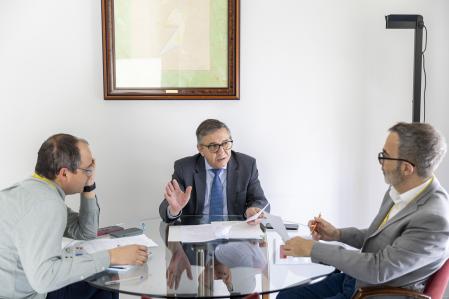 Un momento de la entrevista con Jose Antonio Rovira. 