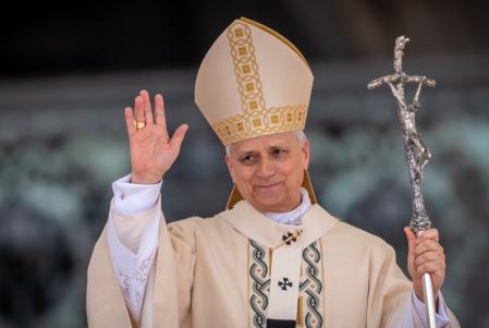 El papa León XIV, en la ceremonia