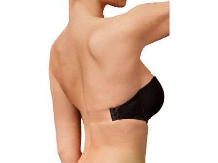 Sujetador con aros y con relleno sin tirantes espalda transparente