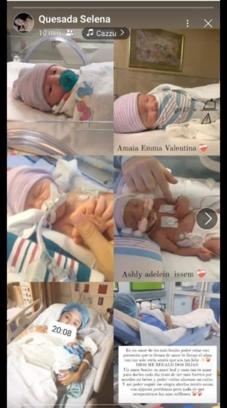 Las fotos de archivo que Quesada compartió, asegurando que las bebés eran de ella, aunque, en realidad, son imágenes descargadas de Pinterest