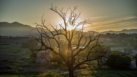 Amanecer en Sant Pere de Torelló.