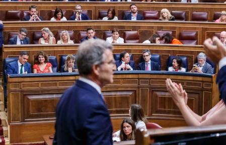 Feijóo en el Congreso ante la banqueta del Gobierno