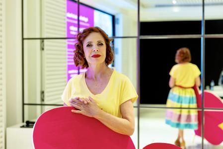 Ágatha Ruiz de la Prada en el hotel Seventy, de Barcelona antes de la presentación