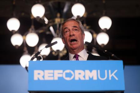 El ascenso de Reform UK de Farage es contino. 