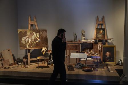 Evocación del taller de Rubens en el inicio del recorrido