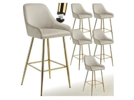 Taburete alto con respaldo TECTAKE