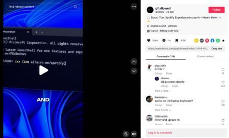 Uno de los videos de TikTok que distribuyen los virus informáticos 