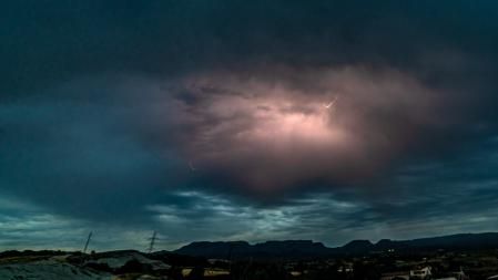 Tormenta de primavera en Manlleu.