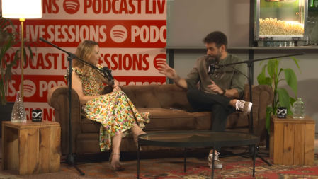 Patricia Ramírez, con Carlos Roca.