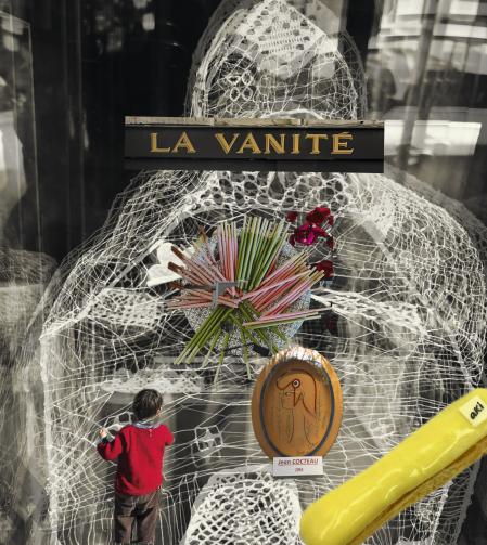 'La vanité' (2023), collage digital de Isabel Coixet en el Museo Thyssen