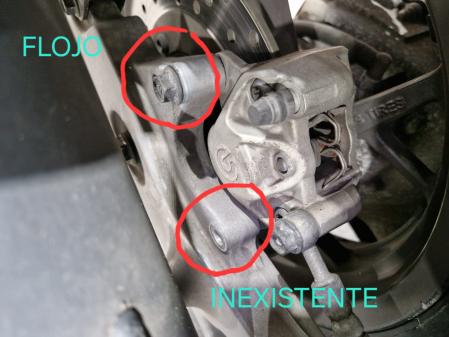 Motocicleta con sistema de frenos sin fijación&nbsp;