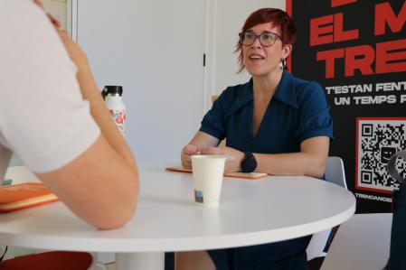 La diputada de Compromís Àgueda Micó en una entrevista.