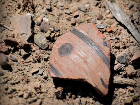 Parte de la cerámica de la cultura Tiwanaku descubierta en el lugar