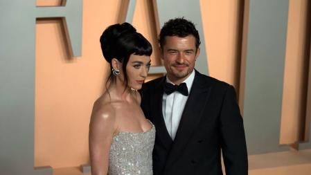 La actriz junto a su expareja, Orlando Bloom&nbsp;