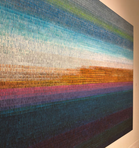 De seda azul medianoche” (Soledad Sevilla, 2018) en la exposición Ritmos, tramas, varibles, IVAM