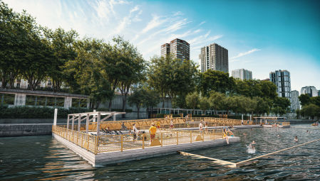 Zona de baño de Grenelle, en París