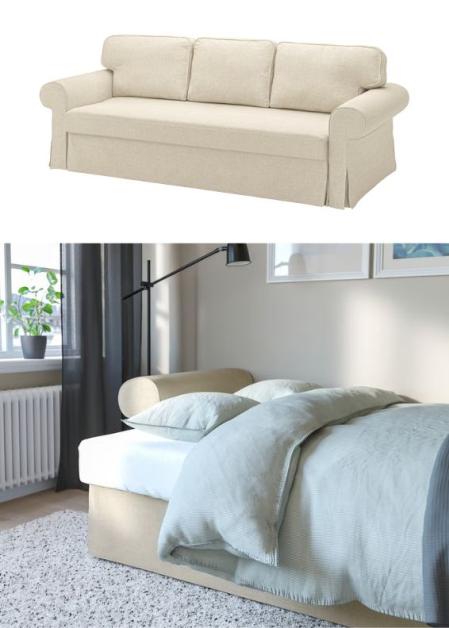 Sofá cama de tres plazas VRETSTORP de IKEA