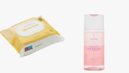 Toallitas desmaquillantes Micelar &amp; Oil (1,50 euros) y desmaquillador de ojos y labios bifásico Waterproof Facial Clean (2 euros)