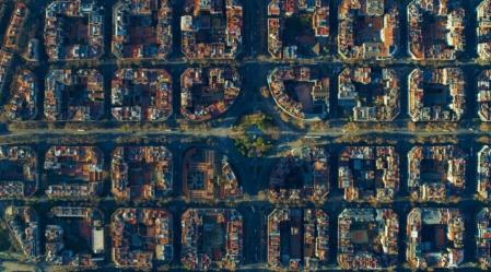Manzanas del distrito del Eixample de Barcelona.