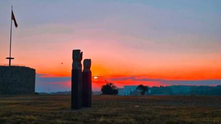 Amanecer en la torre Santa Caterina de Manresa.